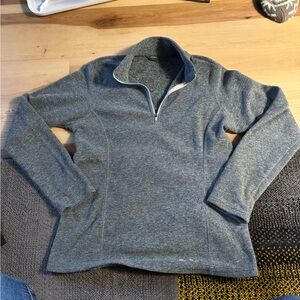 Eddie Bauer women’s Heather Gray quarter-zip Sweater